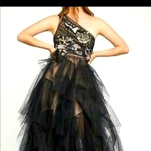 BCBG Black gown with tulle